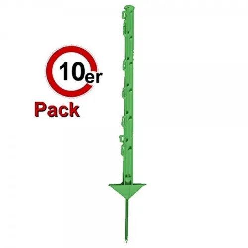 Göbel Weidezaunpfahl Wildabwehrpfahl 75cm grün Kunststoffpfahl 10 Stück 10704