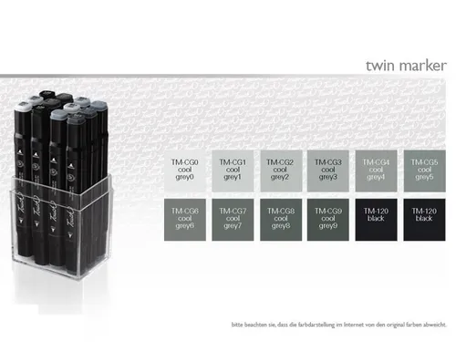 Touch Twin Marker Set 12er Cool Grey Set / kalte Grautöne
