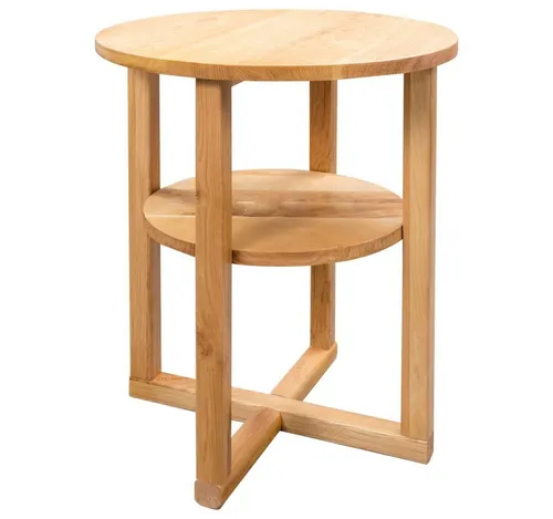 furnicato Couchtisch Beistelltisch aus massivem Eichenholz Braun 40 x 50 cm (1-St)