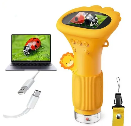 Montegoni Digital Mikroskop 1000X HD mit USB Kamera - Entdecken Sie die Welt der Mikrostrukturen! Das digitale Mikroskop mit 1000X Vergrößerung und 1080P HD Kamera ermöglicht detailreiche Beobachtungen und fördert spielerisch das Lernen und die Kreativität von Kindern.