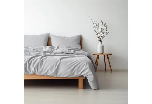 Hausfelder Bettwäsche Set 135x200 + Kissen 80x80, hellgrau - Hochwertiges Bettwäsche-Set aus 100% Mikrofaser, weich, pflegeleicht und mit Ökotex-Label. Der verdeckte Reißverschluss sorgt für einfachen Bezug und eine elegante Optik.