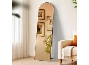 CLP Spiegel groß Moline - Flexibler Stand- und Wandspiegel - Standspiegel und Wandspiegel in einem, robustem Metallrahmen, ideal für Schlafzimmer, Flur oder Badezimmer. Verfügbar in mehreren Farben und Größen für jeden Einrichtungsstil.