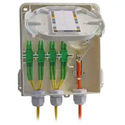 Hausanschlussbox IP54 unbestückt, max. 8 SC-S/LC-D mit Schloss FTTH
