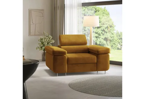 Masseno Ohrensessel Calvo M – Komfortabler Lounge Sessel mit Armlehnen - Erlebe höchsten Sitzkomfort mit ergonomischer Rückenlehne und weicher Polsterung. Ideal für Wohnzimmer, Schlafzimmer oder Arbeitszimmer – passend zu jedem Stil. Pflegeleicht und robust mit hochwertigem Stoff MONOLITH 48.
