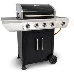 nexgrill Gasgrill 4B Classic 4+1 Brenner - Grill mit 14,1 kW Leistung, inklusive Seitenkochfeld (2,5 kW) für vielseitiges Kochen; ideal für BBQ-Liebhaber und große Grillpartys.