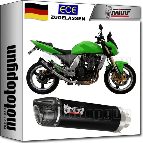 exhaust zugelassen kat doppel exhaust gp schwarz mivv fur kawasaki z1000 2003 03