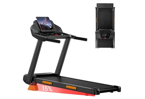 ROBORE Laufband SF20 mit 15 % Steigung und klappbarem Design - Das klappbare ROBORE Laufband SF20 bietet eine einstellbare Steigung von 15 % für ein realistisches Lauferlebnis. Mit einer maximalen Belastung von 136 kg und einem platzsparenden Design ideal für Ihr Zuhause.