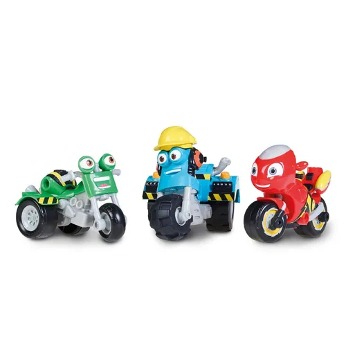 Ricky Zoom Jake Rumbler & die Motorradfreunde 3er Pack, Actionfigurenset, Freist