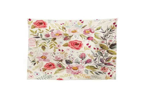 Abakuhaus Wandteppich aus Weiches Mikrofaser Stoff Für das Wohn und Schlafzimmer, rechteckig, Bunt Abstrakte Blumen Rosen