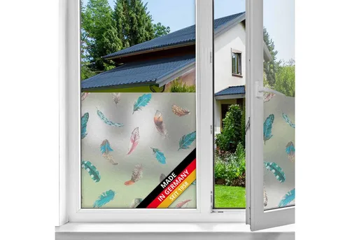 d-c-fix Fensterfolie Finja Sichtschutzfolie selbsthaftend Deko Folie für Fenster innen, Spürbar geprägt, 150 x 67,5cm - Rückstandslos entfernbar & wiederverwendbar