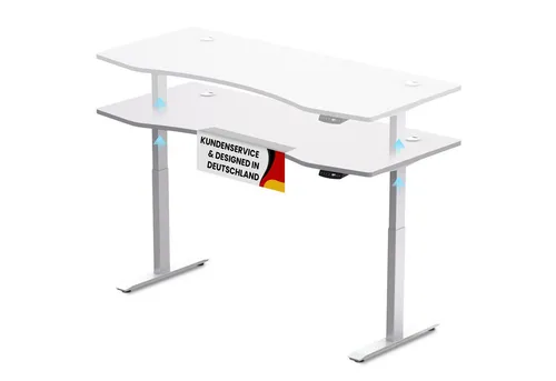 PROMAFIT Elektrisch höhenverstellbarer Arbeitstisch - Barmöbel mit stufenloser Höhenverstellung, ideal für ergonomisches Arbeiten. Erhältlich in 150 cm oder 180 cm Breite, inklusive 3 Memory-Funktionen für individuelle Einstellungen.
