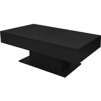 Stylischer Couchtisch mit 2 Staufächern in Schwarz