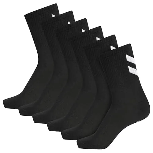 hummel hmlCHEVRON 6-PACK SOCKS, BLACK/BLACK, 14 in schwarz von hummel