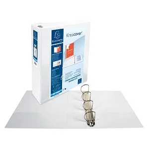 Exacompta Kreacover Ringbuch 4-Ringe weiß 9,0 cm DIN A4, 1 St.