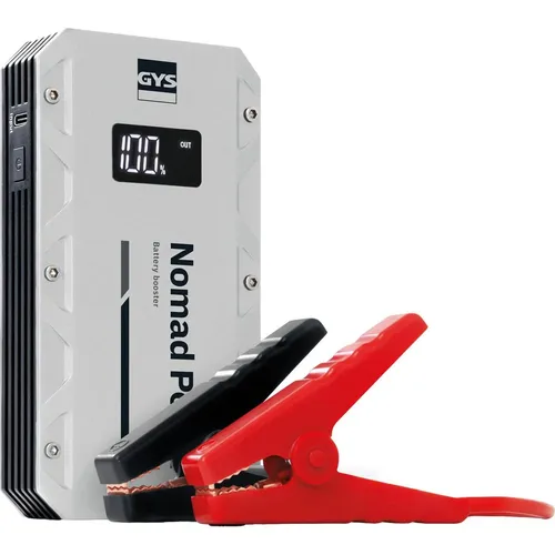 Gys Lithium Booster Nomad Power 501 - Fahrradcomputer mit 500 A Startstrom, ideal zum Starten von Fahrzeugbatterien und Aufladen von Smartphones. Ausgestattet mit 2 USB-Ports und LCD-Bildschirm für einfache Nutzung.