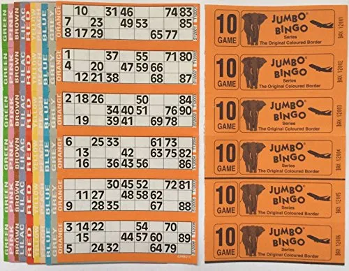10 PAGE GAMES JUMBO BINGO TICKETS 6 TO VIEW JUMBO BINGO BOOKS 750