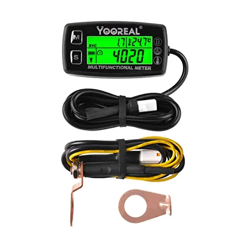 Yooreal Motor Temperaturmesser, TEMP Meter, Benutzer Shutdown Tachometer, abnehmbare Temp Probe für Roller Schneemobil Motorrad Rasenmäher Generator Muldenkipper