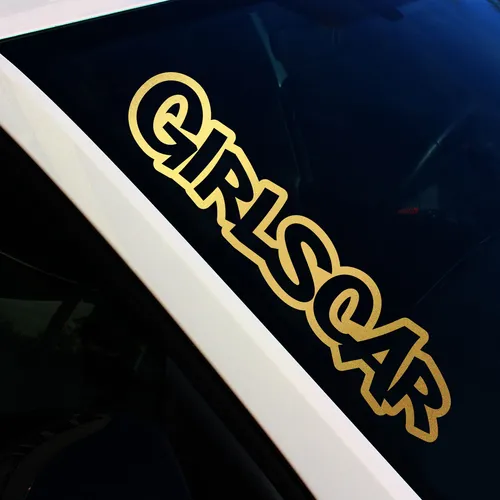 Frontscheibenaufkleber girlscar 1 Gold Metallic Sticker Tuning Auto FS127