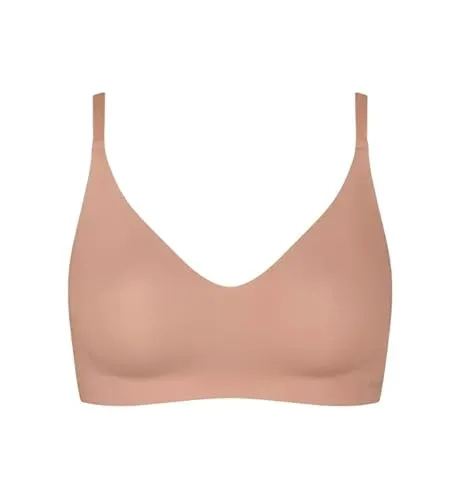 sloggi Bustier ZERO Microfibre 2.0 Bralette - Funktionsunterwäsche, nahtlos und unsichtbar für höchsten Tragekomfort, ideal für Yoga und den Alltag, in modischer Farbe CAMEO BROWN.