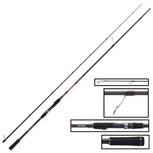 Balzer Shirasu Heavy Crank Shad 2,74m 28-77g - Hochwertige Spinnrute - Angelruten für Zander und Hecht, gefertigt aus High Modulus IM-8 Carbon für maximale Sensibilität und Sicherheit beim Angeln mit großen Ködern.