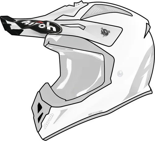 Weiß glänzender Airoh Aviator ACE Helm in weiß von Airoh