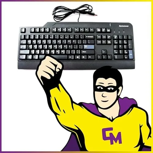 Lenovo Tastatur USB PC AZERTY KU-0225 SD50K28607 kabelgebunden, Schwarz