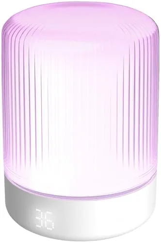 Lunartec Stimmungsleuchte: Kompaktes Akku-Nachtlicht mit Ausschalt-Timer, RGBW, USB-C, 1.200 mAh (Tischlampe Akku RGB, Nachtlicht mit Timer & RGB, LED Tischleuchte Batterie)