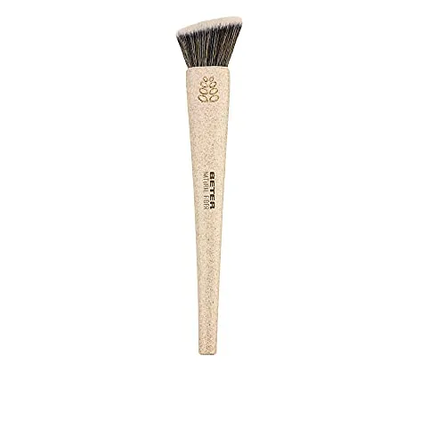 Brocha Maquillaje Flat Top Kabuki Natural Fiber Beige