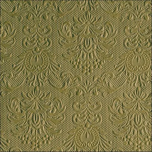 Ambiente Serviette Elegance Olive Green - olivgrün - 15 Servietten pro Packung, 33x33 cm