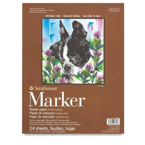 Produktbild Strathmore 400 Series Markerblock, 27,9 x 35,6 cm, mit Klebebindung, 24 Blatt pro Block