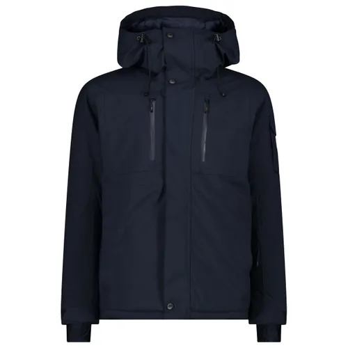 CMP Herren Skijacke Man Jacket Fix Hood 34W3917 - Wintersport-Bekleidung mit CLIMAPROTECT-Technologie für optimalen Wetterschutz. Ideal für Ski Alpin und Snowboard, in Regular Fit und klassischem Schwarz-Blau.