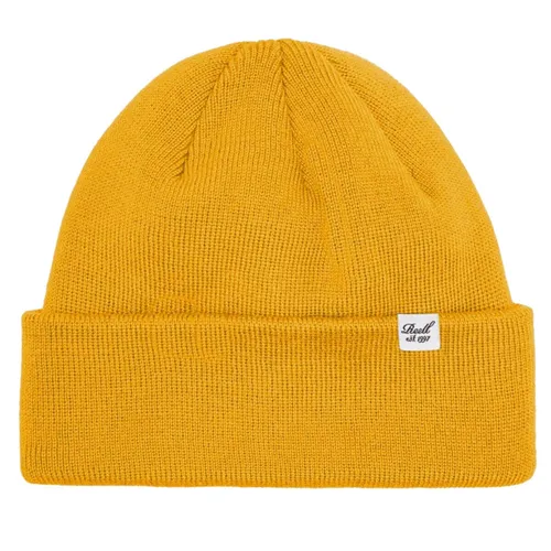 Reell Logo Beanie Dark Yellow Snowboard Skateboard Mütze Strick Gelb NEU