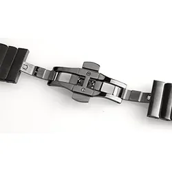 Gliederarmband für Apple Watch 49/45/44/42mm Series Ultra 2/Ultra/10/9/8/7/6/SE - Schwarz - Hochwertiges Metallarmband für Apple Watch Series Ultra/10/9/8/7/6/SE/5/4/3/2/1 (42/44/45mm) im eleganten Design. Mit kinderleichtem Wechselverschluss und anpassbarer Größe für perfekten Sitz. Ideal für jeden Anlass.