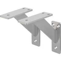ML-Design 2 Stück Regalhalterung 120x120 mm Silber Aluminium Schwebende