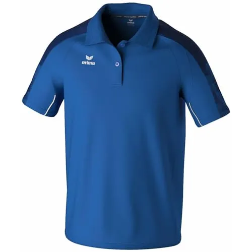 Erima Herren EVO Star Polo Shirt, New royal/New Navy, L - Trainingsbekleidung aus leichtem Funktionsmaterial mit Raglanschnitt und elastischen Einsätzen für optimale Bewegungsfreiheit und stylisches Design.