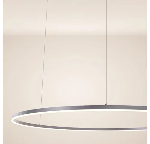 s.luce LED-Hängelampe Ring 150 - Alu, Metall, Rund - Vielseitige LED-Hängelampe mit vier Montagemöglichkeiten, ideal für jeden Raum. Individuell dimmbar für optimale Lichtsteuerung, perfekt für eine angenehme Atmosphäre.