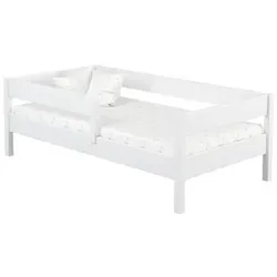 Lukdom Kinderbett, Weiß, Holzwerkstoff, 90x180 cm, Kinder- & Jugendzimmer, Kindermöbel, Kinderbetten, Kindereinzelbetten