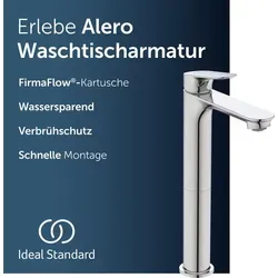 Ideal Standard Alero Waschtischarmatur, Chrom – wassersparend und elegant