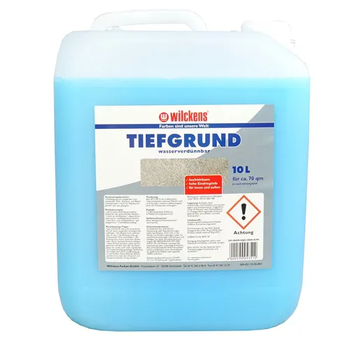Wilckens Tiefgrund LF 10l - Grundierung für Innen und Außen - Hochwertige Grundierung für alle Zimmer und Oberflächen, ideal für Beton und Gips. Mit 10 Litern ausreichend für große Projekte. Made in Germany.