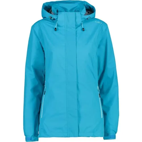 CMP Woman Jacket Zip Hood With Ventilation hawaian (L708) 50 - Funktionsjacke für Damen mit verstellbarer Kapuze und 10.000 mm Wassersäule, ideal für jedes Wetter und urbane Abenteuer, bietet optimalen Schutz und Atmungsaktivität.
