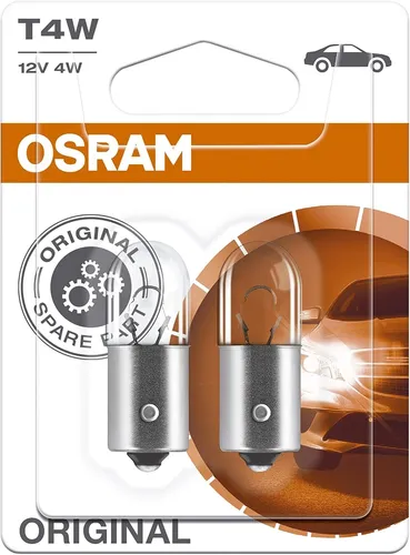 2x T4W Lampe OSRAM Auto 4 Watt 12V Birne 4W Leuchte Schlußlampe Kennzeichenlampe
