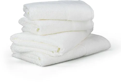 Frottana Handtuchset Pearl 4-TLG - Frottiertuch Sets, 100% Baumwolle, extrem flauschig mit Massageeffekt und praktischem Kordelaufhänger, Made in Germany