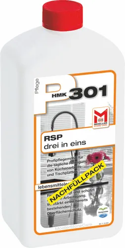 HMK P301 - Drei in Eins, Reinigung Schutz Pflege für Naturstein - 1 Liter