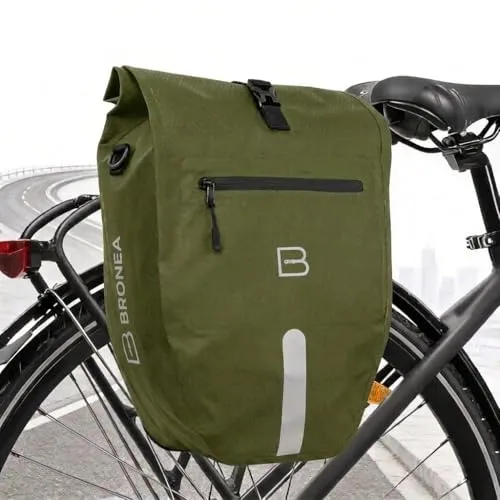 Bronea Gepäckträgertasche für Fahrrad OLIVEGRÜN
