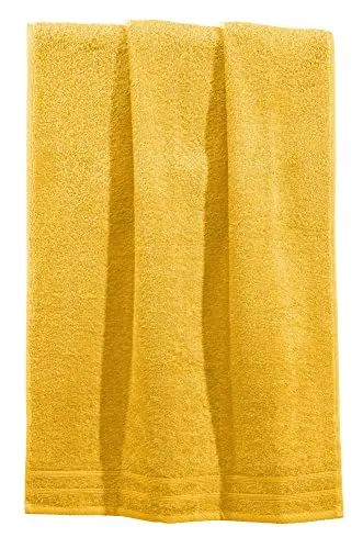 Erwin Müller Badetuch Heidelberg 100% Baumwolle gelb Größe 100x150 cm - saugstark, gut trocknend, kompakt, leichte Qualität - ideal für Sport, Strand, Reisen (weitere Farben)
