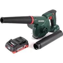 Metabo AG 18 Akku Gebläse 18 V mit 4,0 Ah LiHD Akku - Laubgeräte mit leistungsstarkem 18 V Akku und 4,0 Ah Kapazität für kabellosen Einsatz und lange Laufzeit.