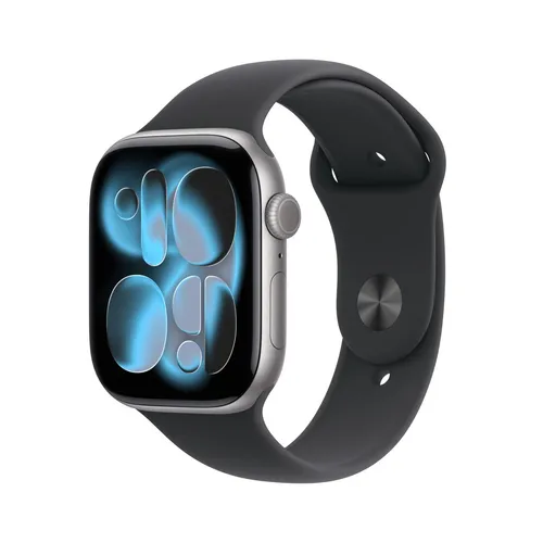 Apple Watch Series 11 46 mm Aluminium Space Grau mit Sportarmband