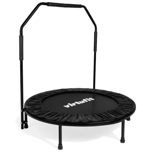 VirtuFit Faltbares Fitness-Trampolin mit Griff - Schwarz - 100 cm