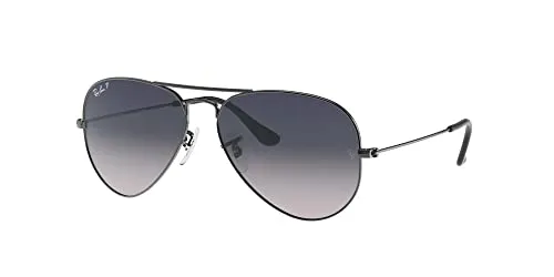 Ray-Ban Herren Aviator Brillengestelle, Grau (004/78), 62 mm EU - Verschreibungspflichtige Brillenfassungen für Herren, inklusive schützendem Etui für sicheren Transport und Aufbewahrung