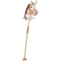 tectake Steckenpferd Hobby Horse mit Rollen – Detailreiches Spielzeug für Kinder